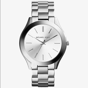 Michael Kors Slim Runway Silver-Tone Watch